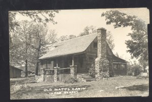 RPPC BRANSON MISSOURI SHEPHERD OF THE HILLS OLD MATTS CABIN REAL PHOTO POSTCARD