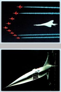 2 Postcards BRITISH AIRWAYS ~ Supersonic Airplane THE CONCORDE 4x6