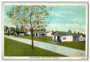 1926 Brays Tourist Camp Athens Macon Georgia GA Posted Vintage Postcard