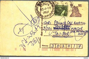 India Postal Stationery Tiger 15