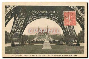 Old Postcard Paris Trocadero seen on the Eiffel Tower
