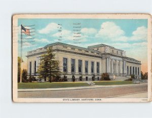 Postcard State Library, Hartford, Connecticut