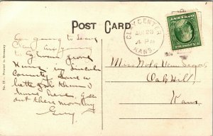 Postcard Garfield School in Clay Center, Kansas