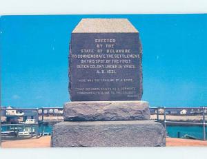 Unused Pre-1980 MONUMENT SCENE Lewes - Near Rehoboth Beach Delaware DE F1737@