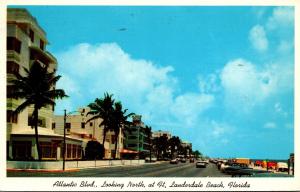 Florida Fort Lauderdale Beach Atlantic Boulevard Looking North 1961