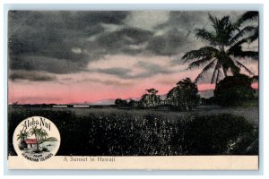 c1905 View Of Sunset In Honolulu Hawaii HI, Aloha Nui Unposted Antique Postcard