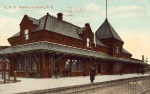 C. G. R. Station - Amherst, N.S., Canada Postcard