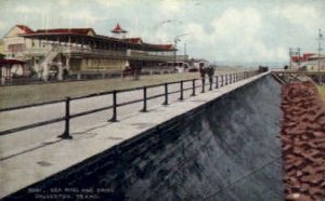 Sea Wall and Drive  - Galveston, Texas TX  