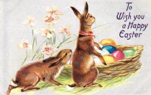 \TO WISH YOU A HAPPY EASTER\ TUCK'S PC - EMBOSSED USED - ...