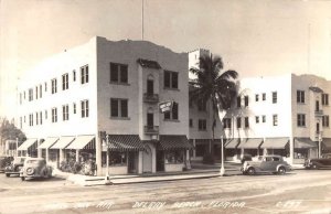 Delray Beach Florida street scene Hotel Bon-Air real photo pc BB1034