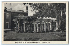 c1940's Grounds P.O. Knight Residence Tampa Florida FL Unposted Trees Postcard