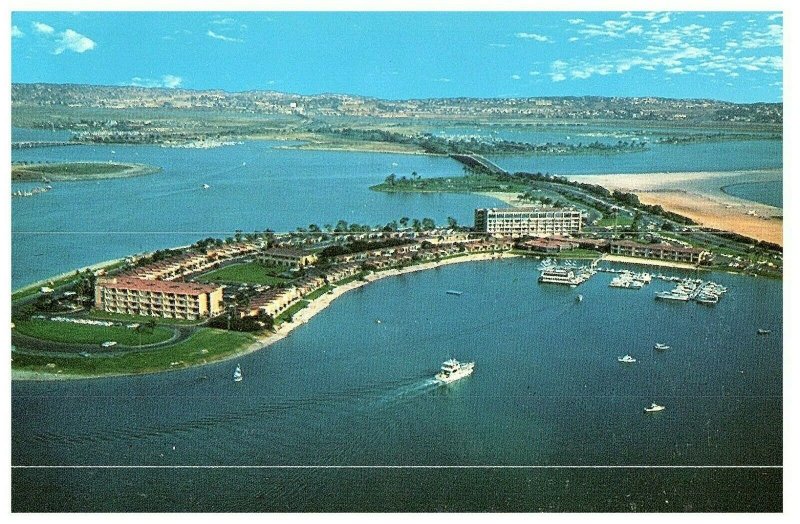 San Diego Mission Bay Aerial View Postcard