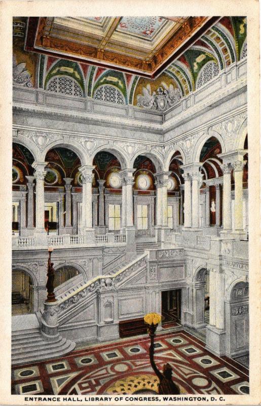 ENTRANCE HALL LIBRARY OF CONGRESS WASHINGTON D C