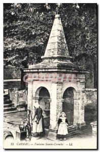 Old Postcard Carnac Fountain Sainte Cornelie