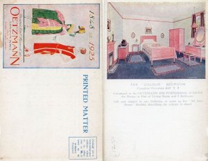 Oetzmann Pink Bedroom Furniture Old London Advertising Postcard