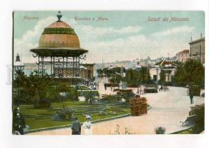 271297 ITALY Saluti da MESSINA Garden at Sea Vintage postcard