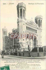 Old Postcard Lyon Basilica of Fourviere