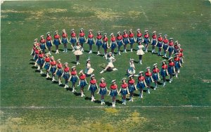 Postcard 1963 Texas Kilgore College Rangerettes famed precision Drill TX24-4263