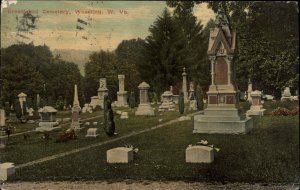 Wheeling West Virginia WV Greenwood Cemetery c1910 Vintage Postcard