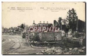 Old Postcard Battle of the Marne Sermaize les Bains Place Army