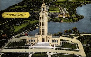 Louisiana Baton Rouge Aerial View State Capitol