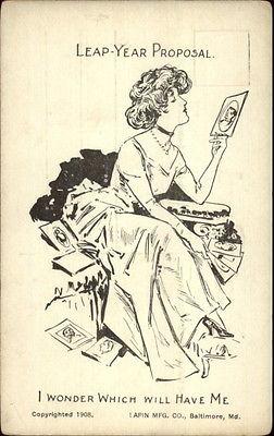 Beautiful Woman - 1908 Leap Year Proposal I WONDER WHICH ...