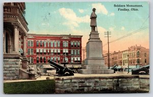 Findlay Ohio~Civil War Soldiers Monument~Nation Store~Trunks~Hats~Clothes~1913