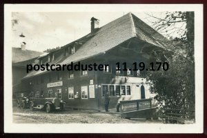 h2664 - GERMANY Todtmoos 1935 Gasthaus. Cars. Real Photo Postcard.
