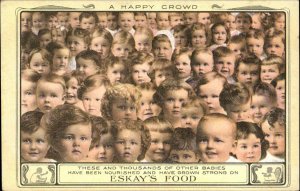 Eskay's Food Baby Food Crowd of Babies Ad Advertising c1910 Postcard