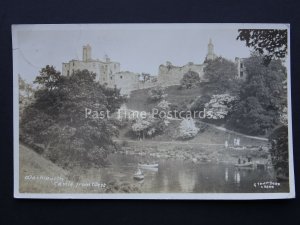 Northumberland WARKWORTH CASTLE from West c1920's RP Postcard by Johnston & Sons 