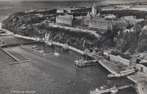 Flensburg Harbour Vintage Aerial Real Photo German Germany Postcard