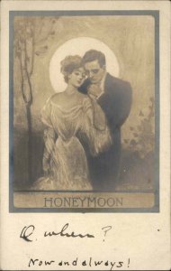 Lou Mayer Romance Pretty Woman Handsome Man as Real Photo Postcard #2