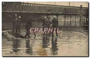 Old Postcard Firefighters January 1910 Floods Boulevard de Bercy PLM Gateway