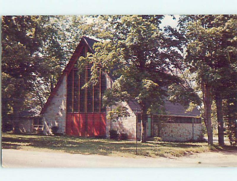 1950's CHURCH SCENE Durham New Hampshire NH p4500