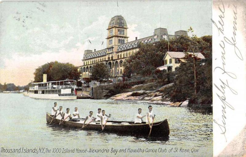 Thousand Islands New York 1000 Island House Alexandria Bay Postcard J47267