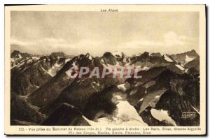 Old Postcard The Alps View from the Summit Rateau