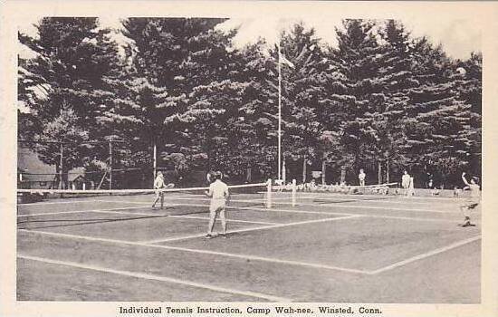 Connecticut Winsted Camp Wah-nee Individual Tennis Instruction Albertype