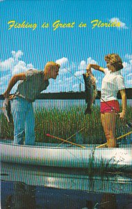 Couple In Boat Fishing Is Great In Florida