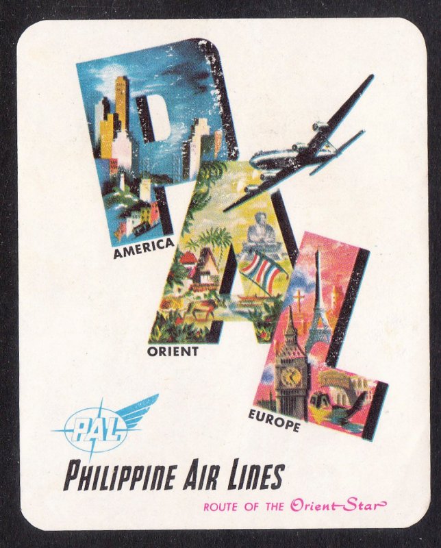 Wheaties Philippine Air Lines sticker “Route of the Orient Star”