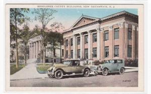 County Buildings Cars New Brunswick New Jersey 1920c postcard