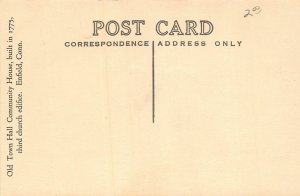 G99/ Enfield Connecticut RPPC Postcard c1930s Town Hall Community