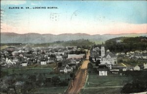 Elkins West Virginia WV Air View Bird's Eye View c1910 Vintage Postcard