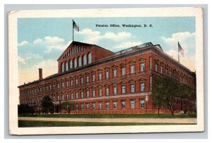 Vintage 1920's Postcard American Flag Over the Pension Office Washington DC