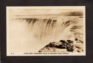 NY Niagara Horseshoe Falls Ontario New York ON Postcard RPPC Real Photo