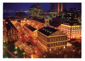 MA - Boston. Faneuil Hall & Boston at Night  (continental size)