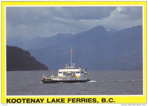 Ferry Boat, M.V. Balfour, Seen From the M.V. Anscomb, Kootenay Lake, British ...