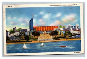 Vintage 1933 Postcard Hall of Science & Lagoon Chicago Worlds Fair Illinois