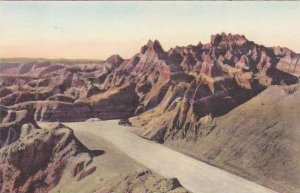 South Dakota Wall Going Up To The Pinnacles The Badlands National Monument Al...
