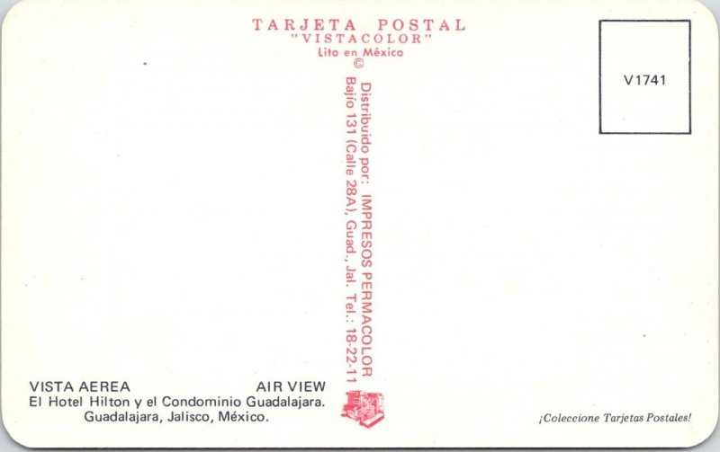 2~ca1950's Postcards Guadalajara Mexico AERIAL VIEW & PLAZA CHILDREN'S FOUNTAIN