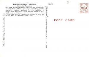 Memphis Tennessee River Rail Truck Terminal Vintage Postcard K41105